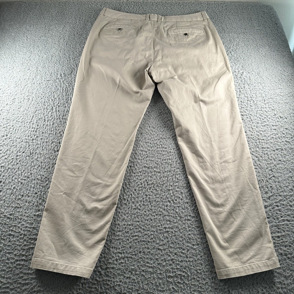 Perk Chino Pants Mens 36x30 Slim Fit Stretch Khaki Beige Flat Front Casual - Picture 10 of 12